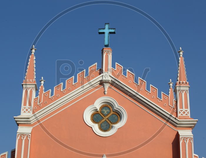 Jesus Christ Cross Symbol on a Church Dome