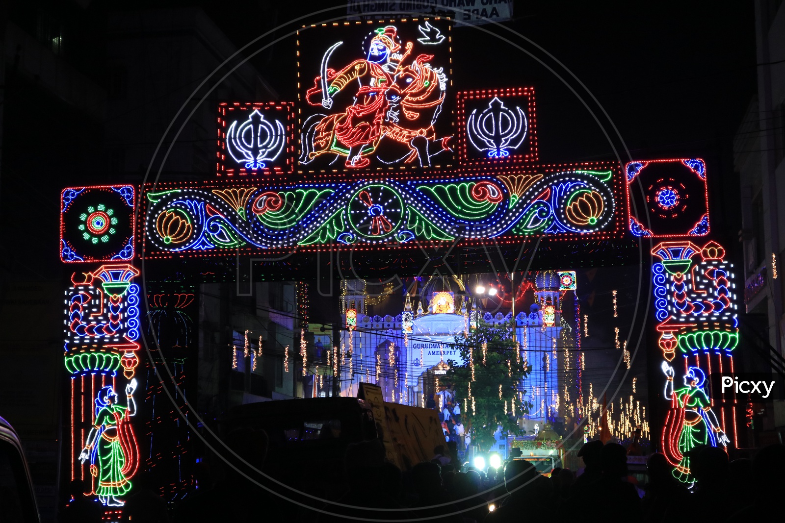 Led Light Decoration at Gurudwara