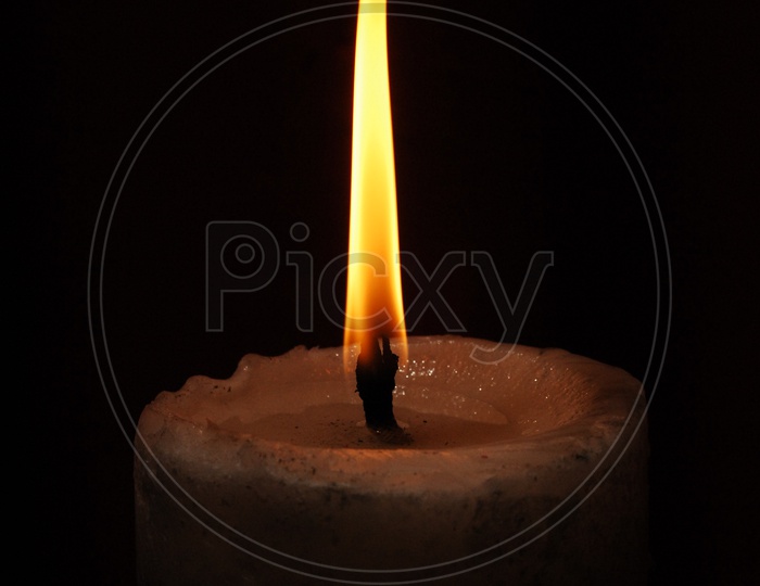 A lit candles