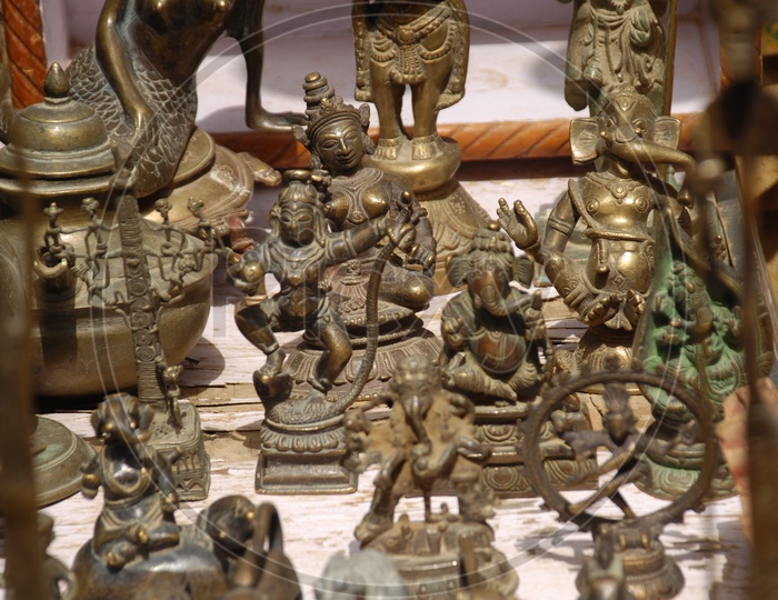 Bronze sculptures of Hindu Gods