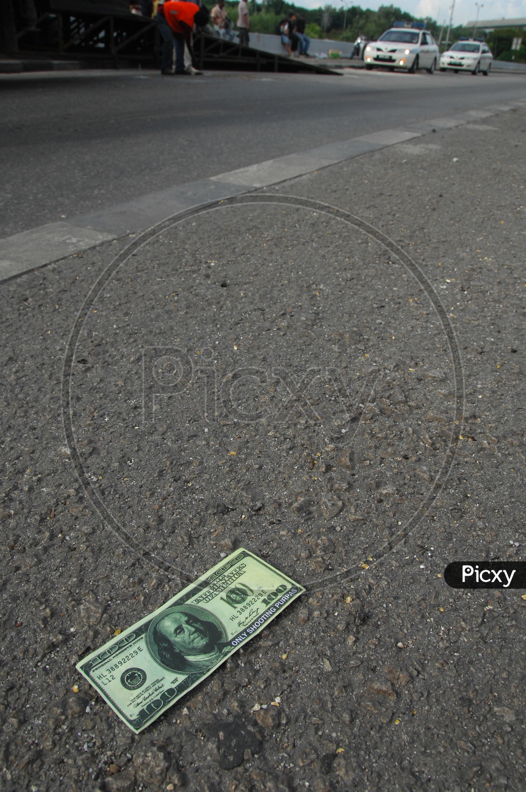 American Currency / Dollar Bill On Roads