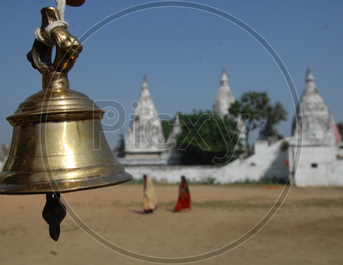 Metal bell in a temple