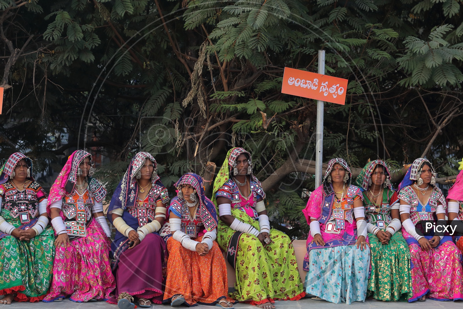Tribal Dancers In Costumes ( Lambadi Dance )