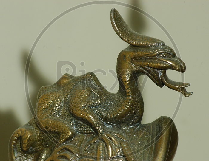 Bronze sculpture of a dragon