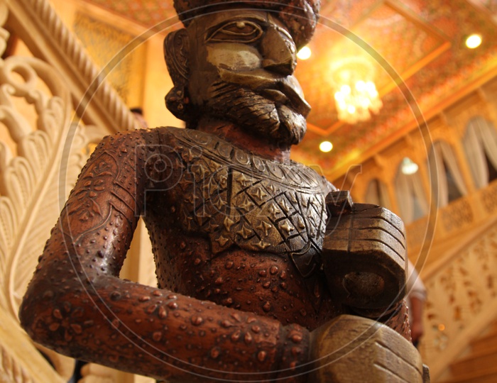 Wooden Statue in the Fort
