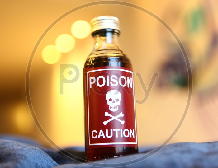 Poison Bottle With Caution