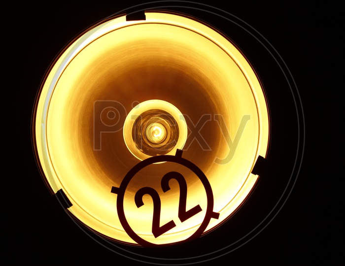 Light marked with a number