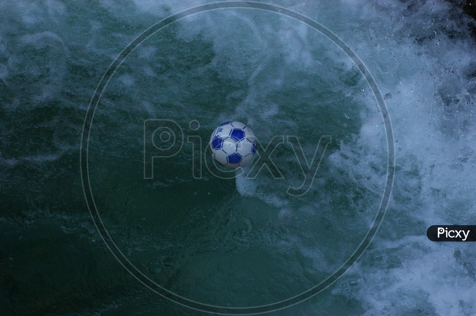 Football in water