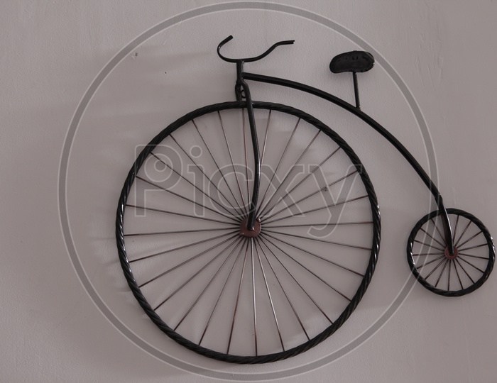 Decorative Cycle wheel on the wall