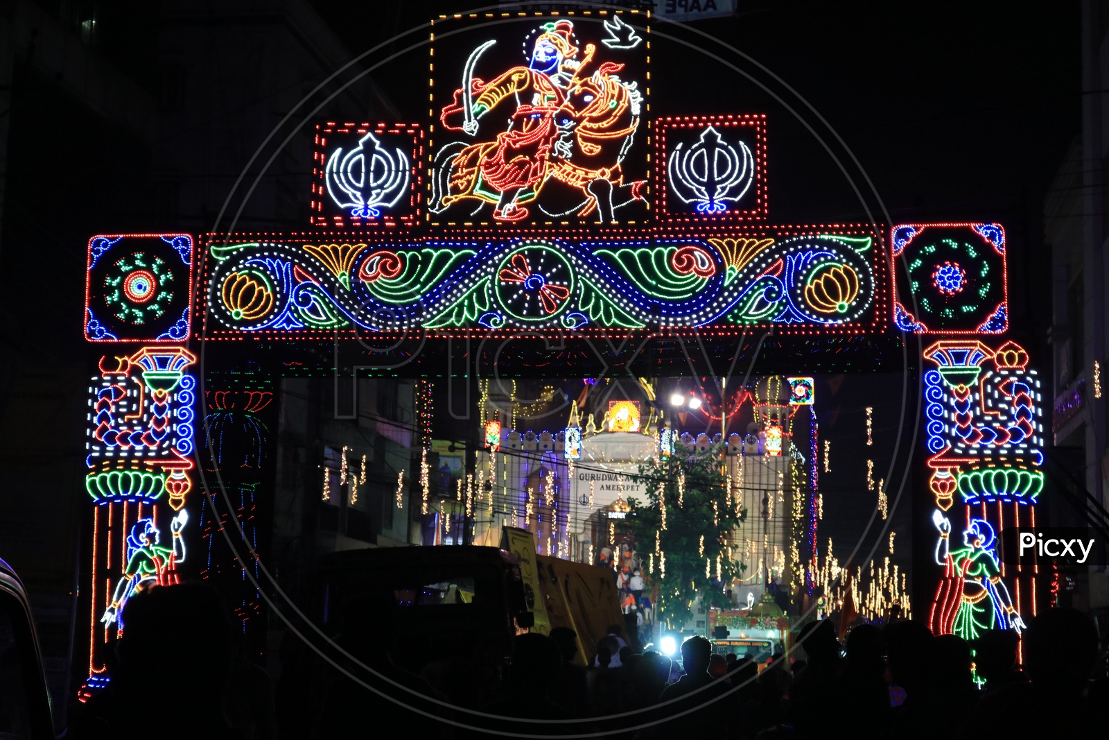 Led Light Decoration at Gurudwara