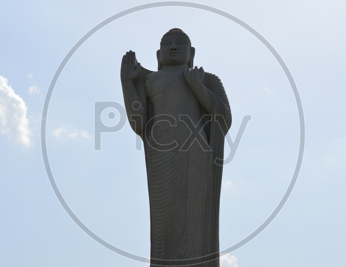 Beautiful Buddha statue in Hussain Sagar
