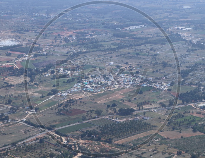 Top view of the place around Nandi hills