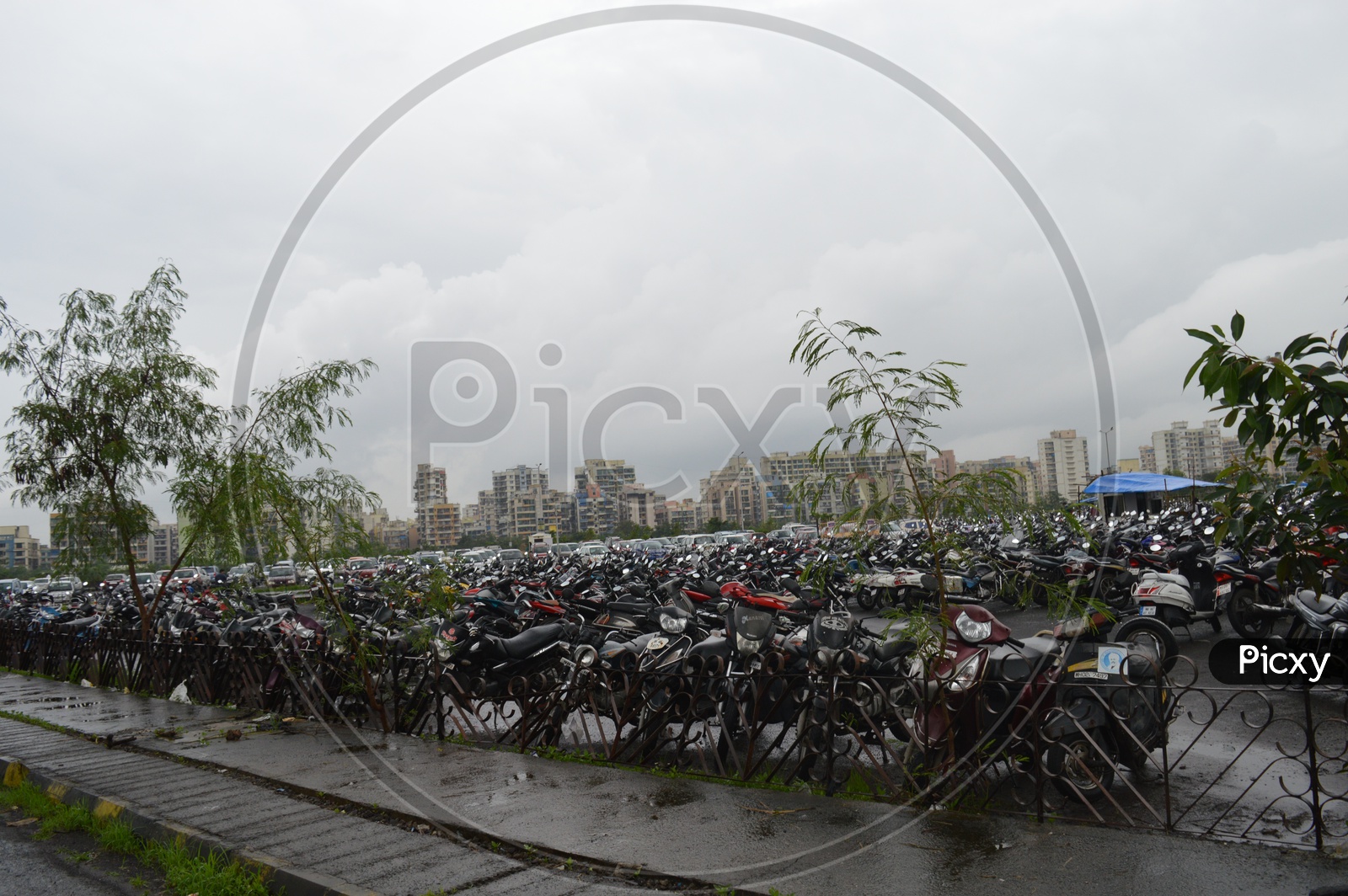 Vehicles in the parking area - Bike and Motor cycles