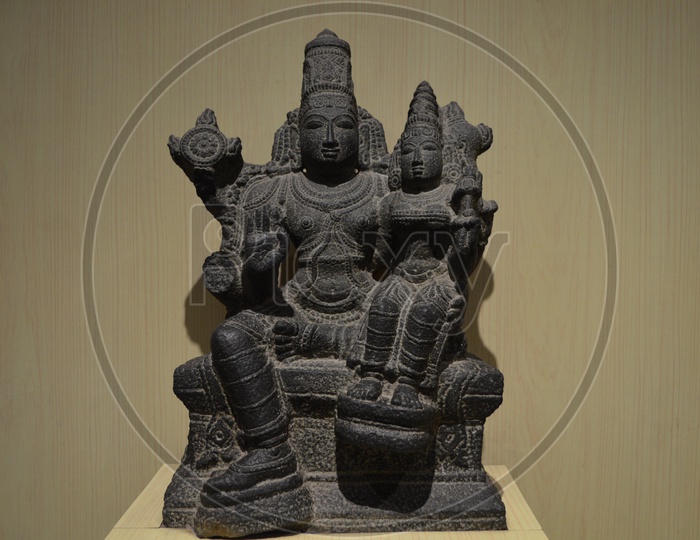 ancient sculture of hindu god in salarjung museum