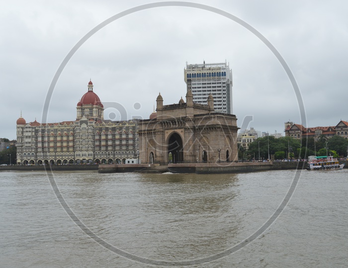 Gateway Of India in Mumbai with Taj Hotel in Background