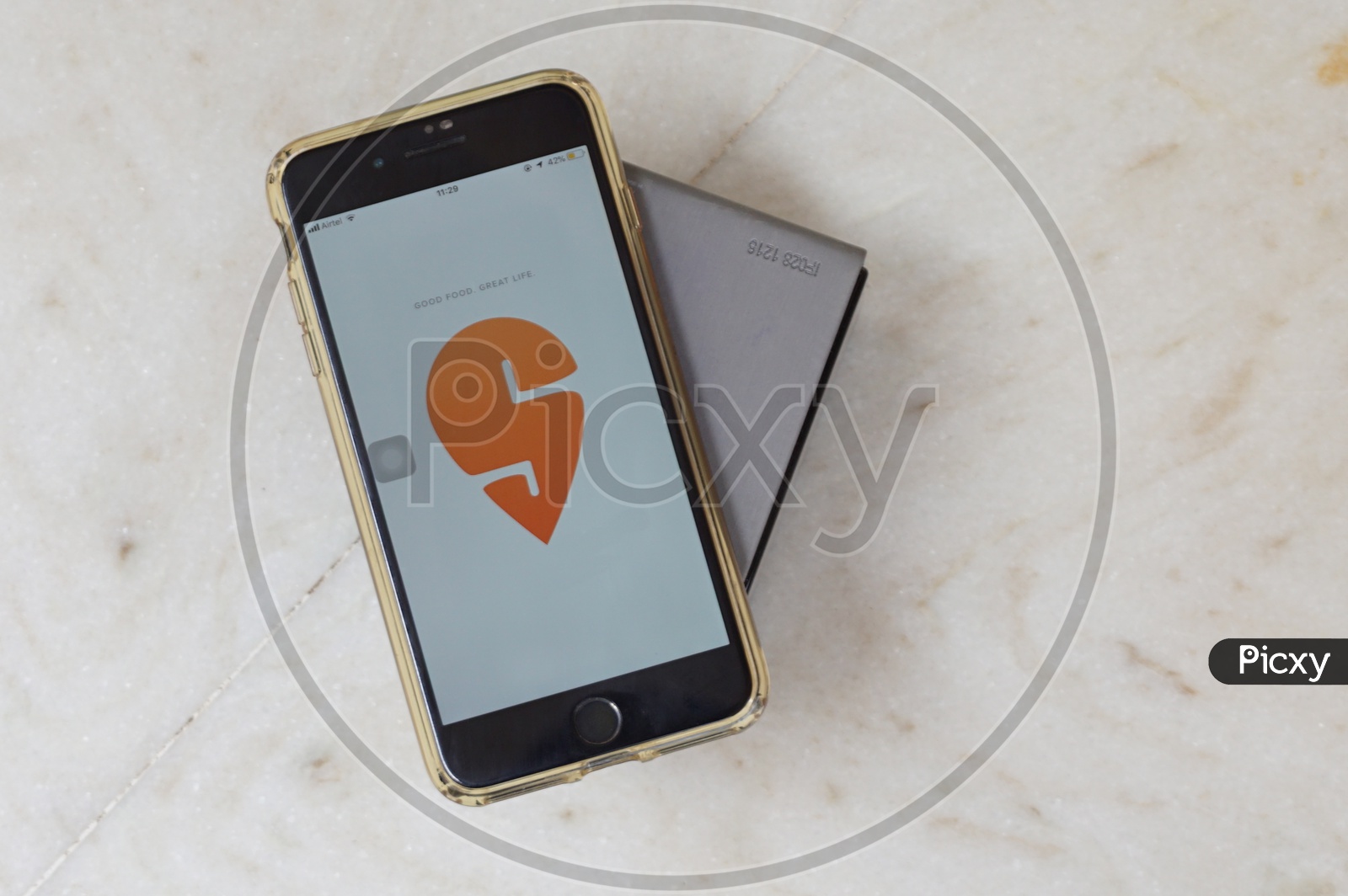 Smartphone with  Swiggy  Food Delivery app on screen