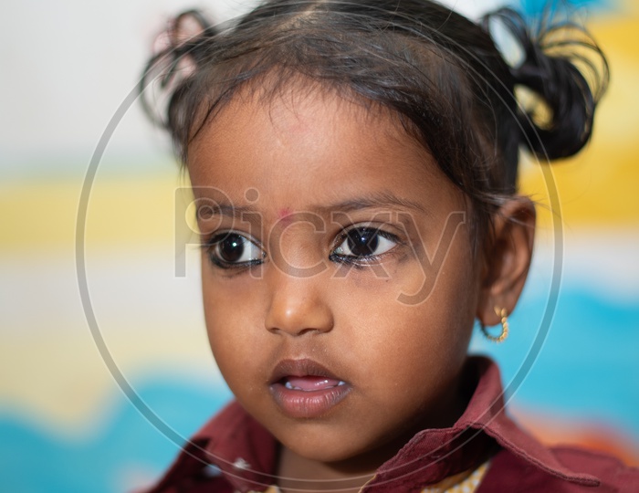 Portrait of a girl student in an Anganwadi centre
