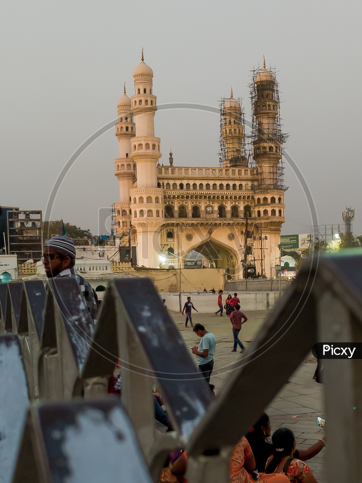 Charminar during evening time from mecca masjid