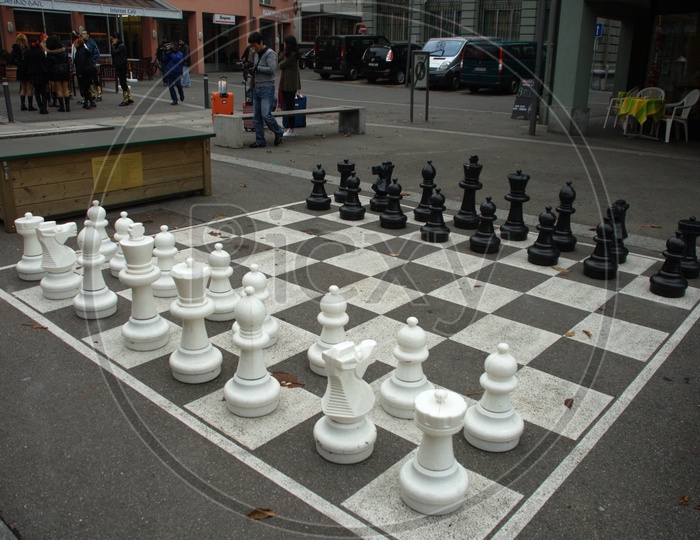 Chess Pieces on a Board