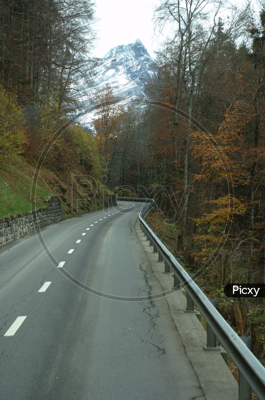 View of Controlled Access Highway through the Alpines