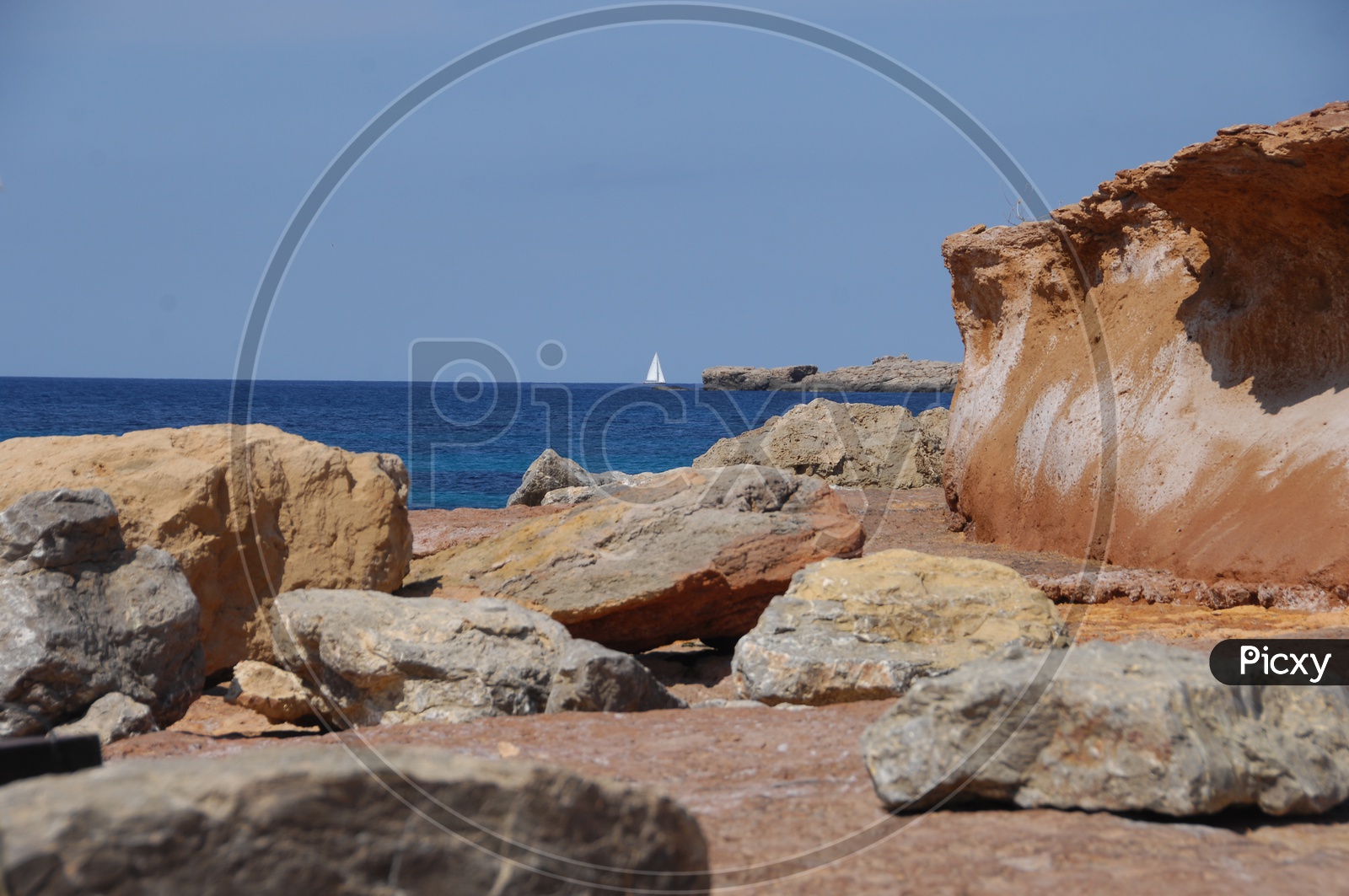 large rocks in a beach