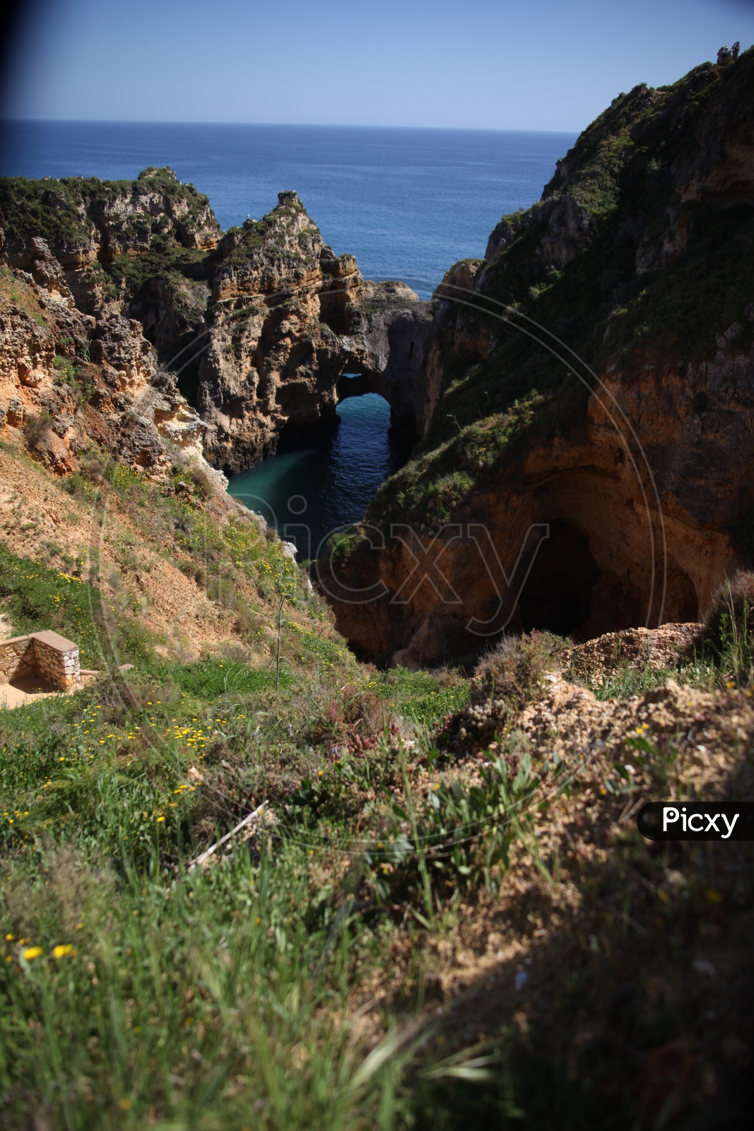 Naturally Formed Rock Arches near Sea