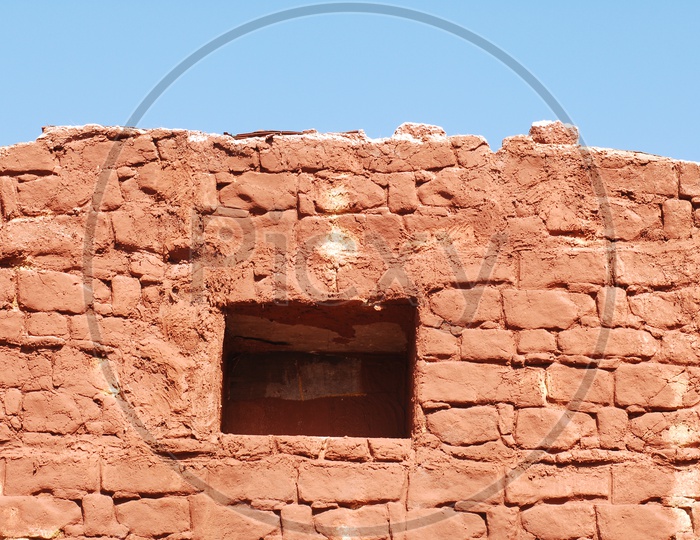 Close up of the brick wall - Texture