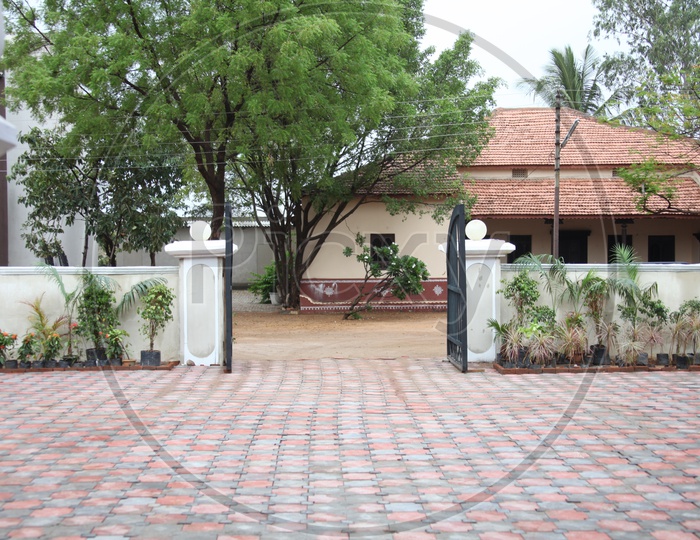 Village House With Entrance Gate