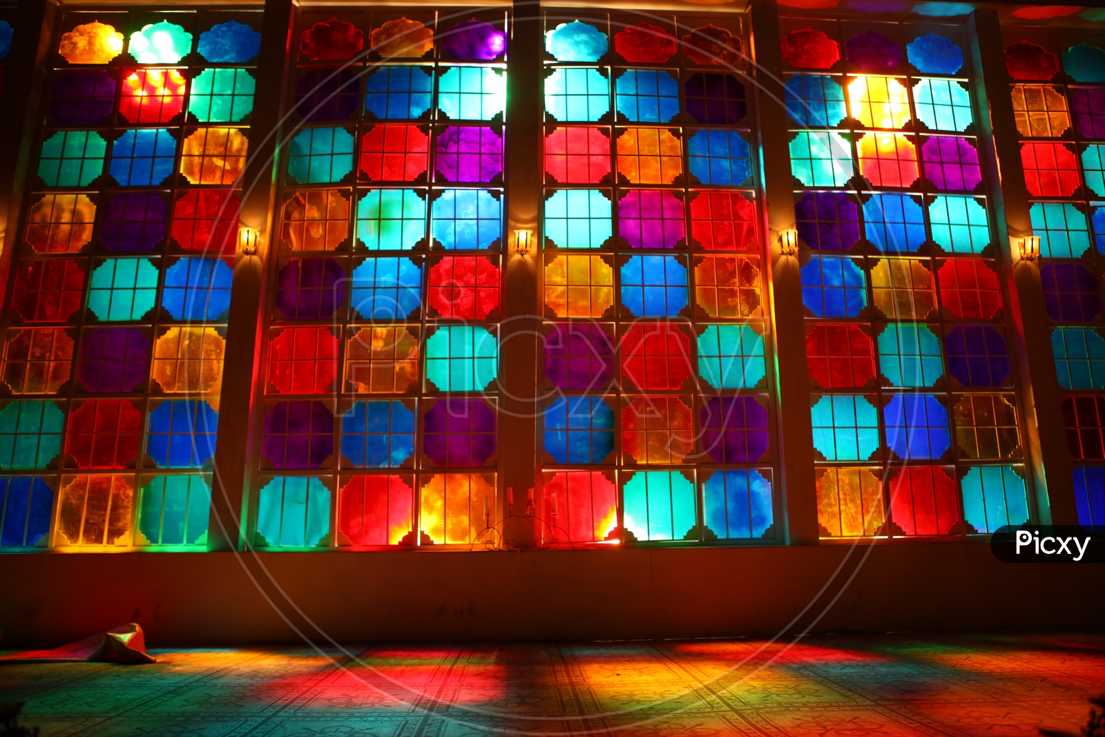 Colored Tile Glasses For a Window