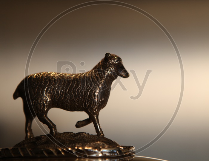 Bronze Sculpture of a lamb