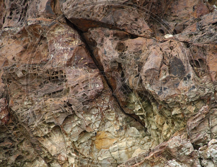 close shot of the rocks