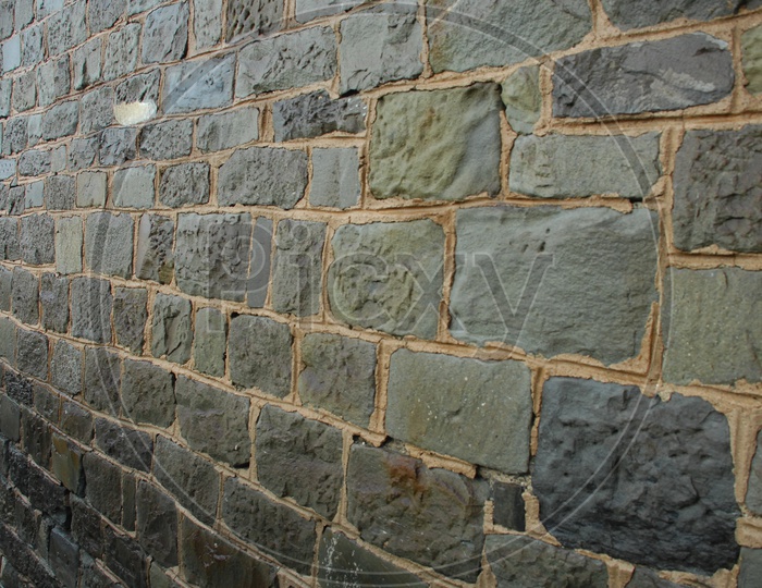 Close up of the rock wall - Texture
