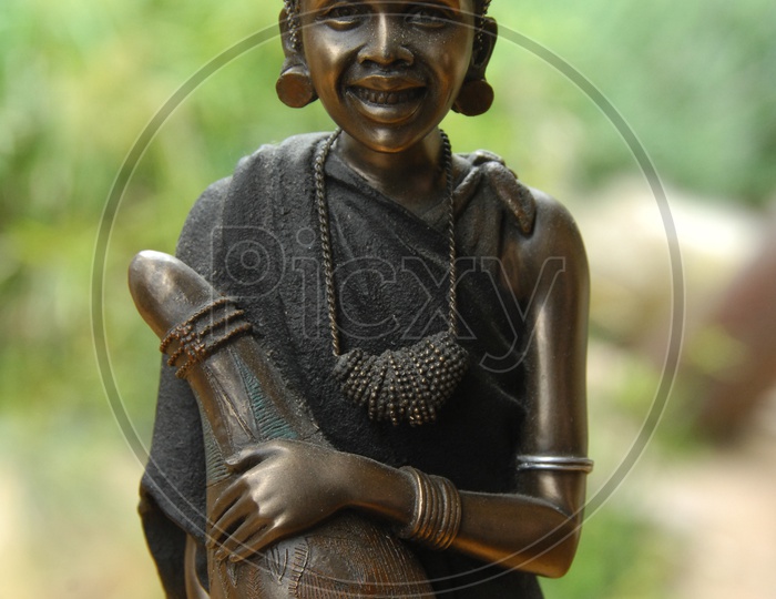 A Bronze Sculpture of a woman