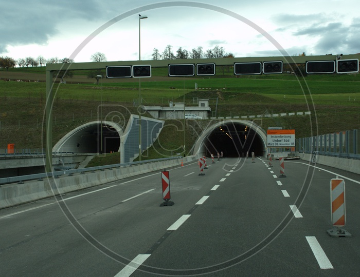 View of Tunnel along the roadway