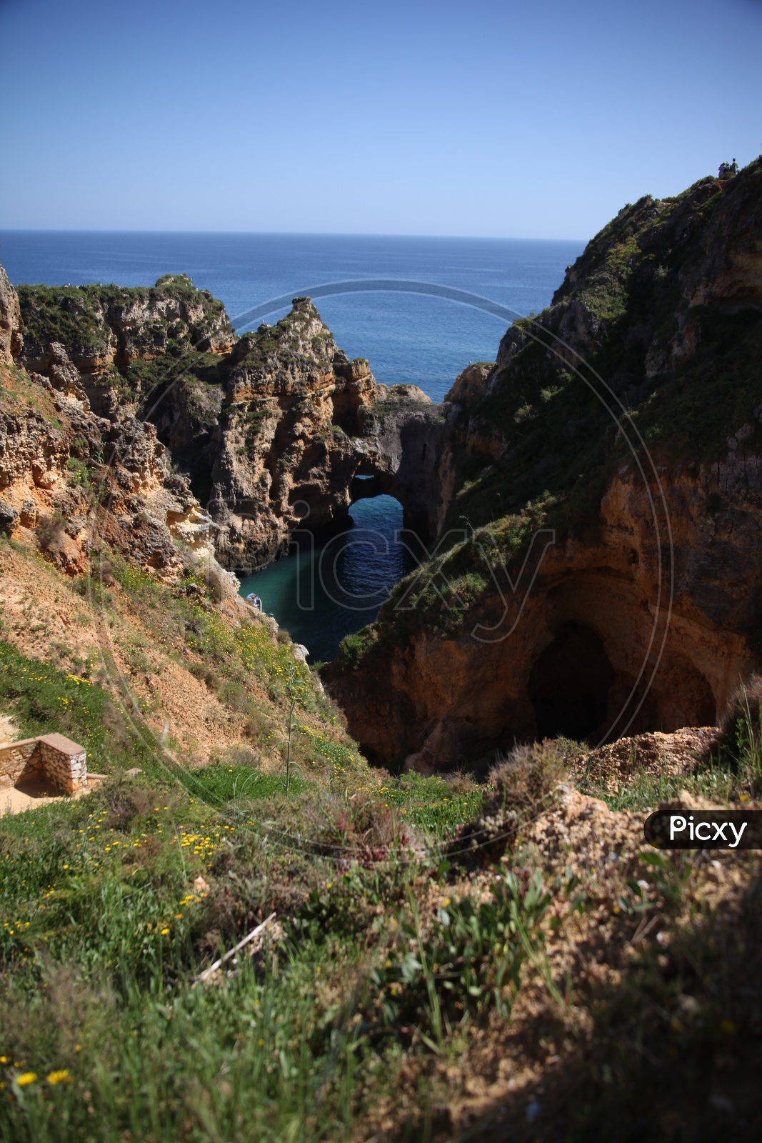 Naturally Formed Rock Arches near Sea