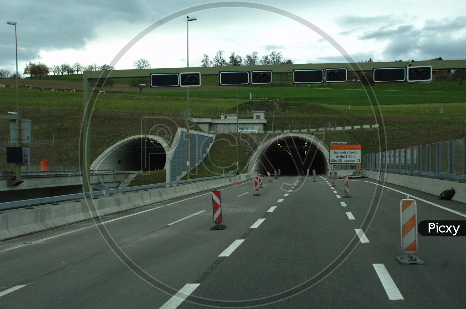 View of Tunnel along the roadway