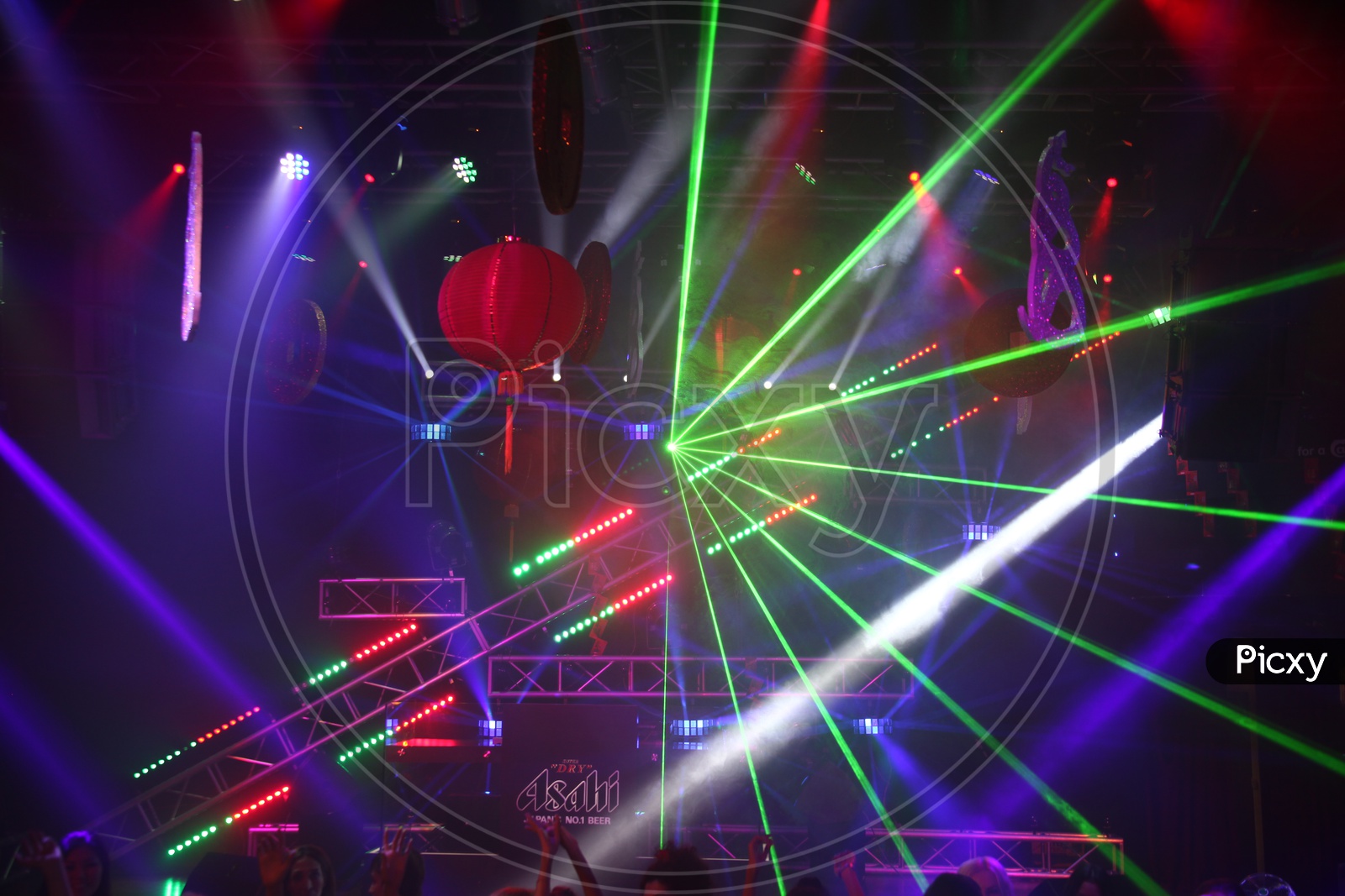 Laser lights in the pub