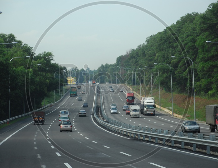Vehicles moving in a highway