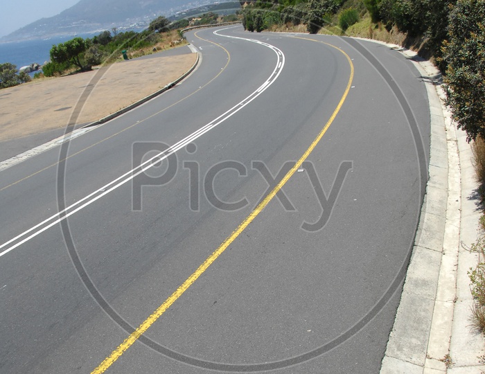 A road curve of the Controlled Access Highway