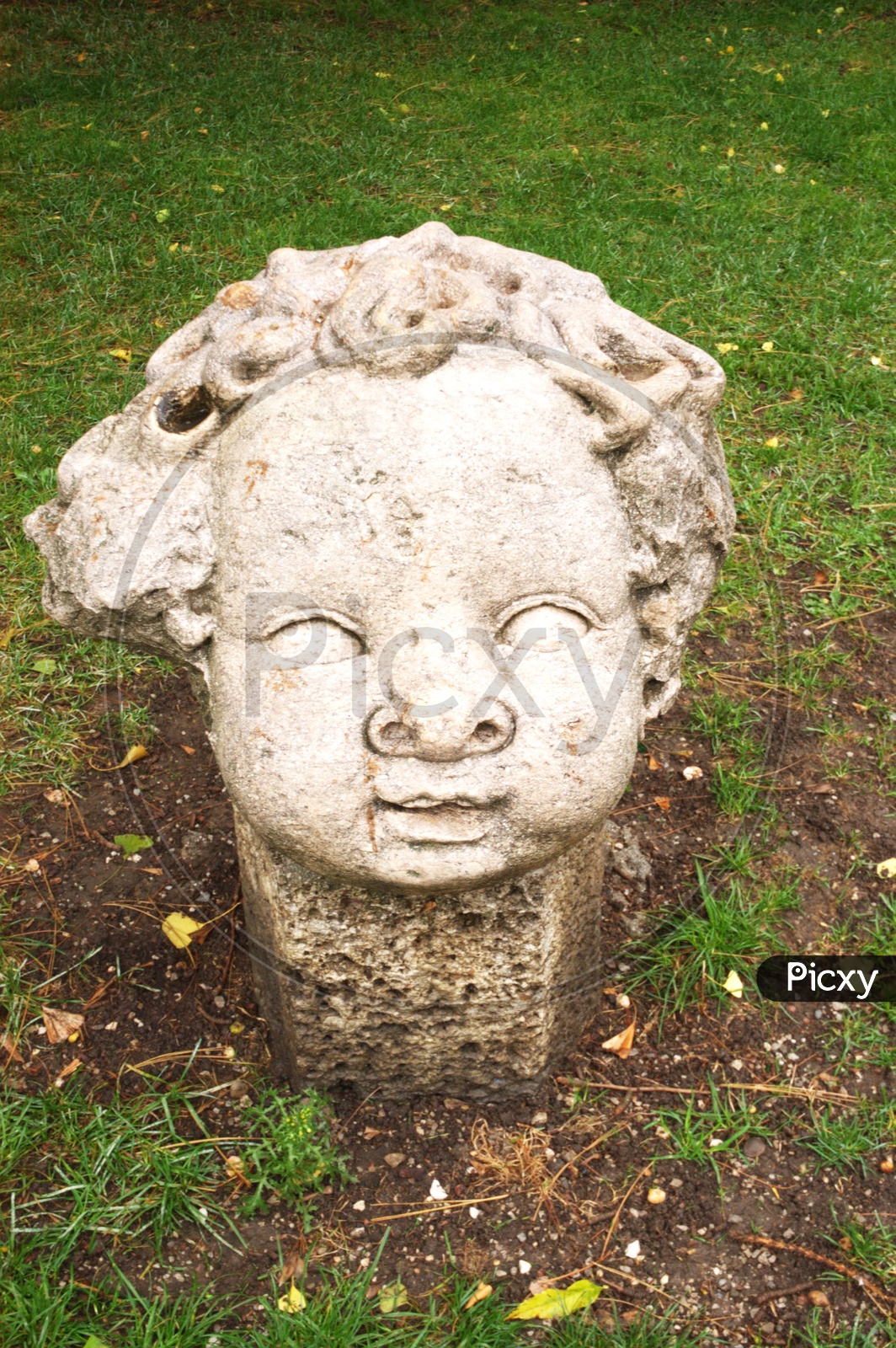 Antique stone garden statue