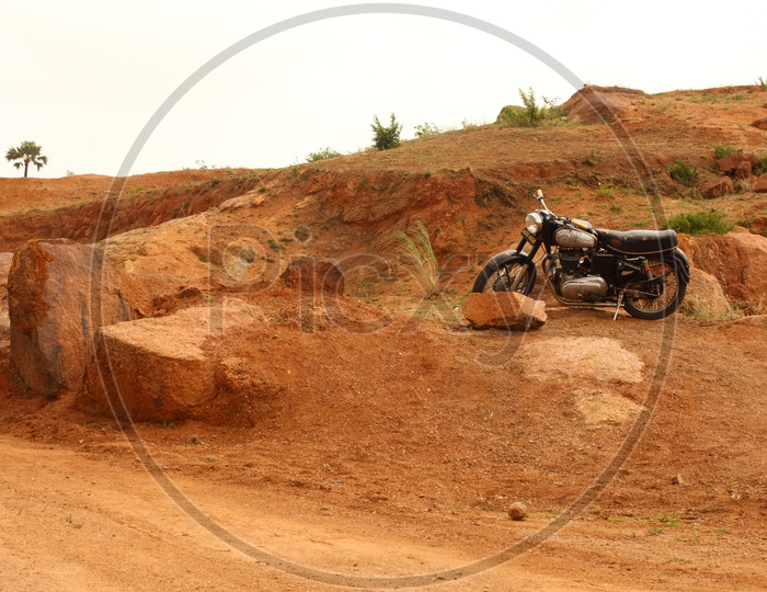 Motor Cycle On a Sand Dune