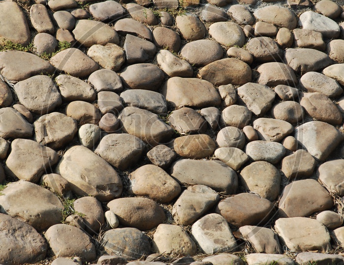Close up of the pebbles - Texture