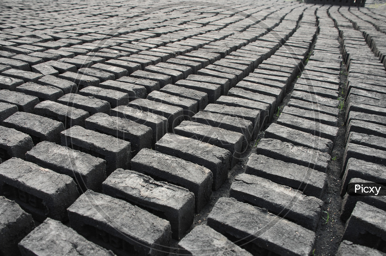 Close up of cement bricks