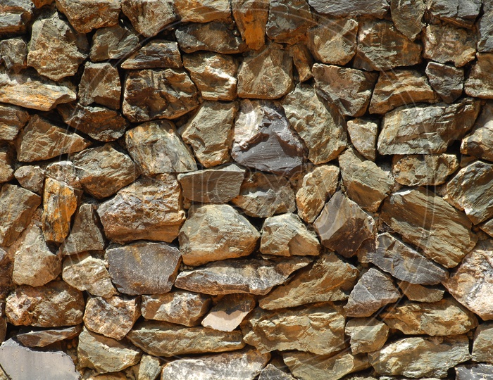a wall built with rocks