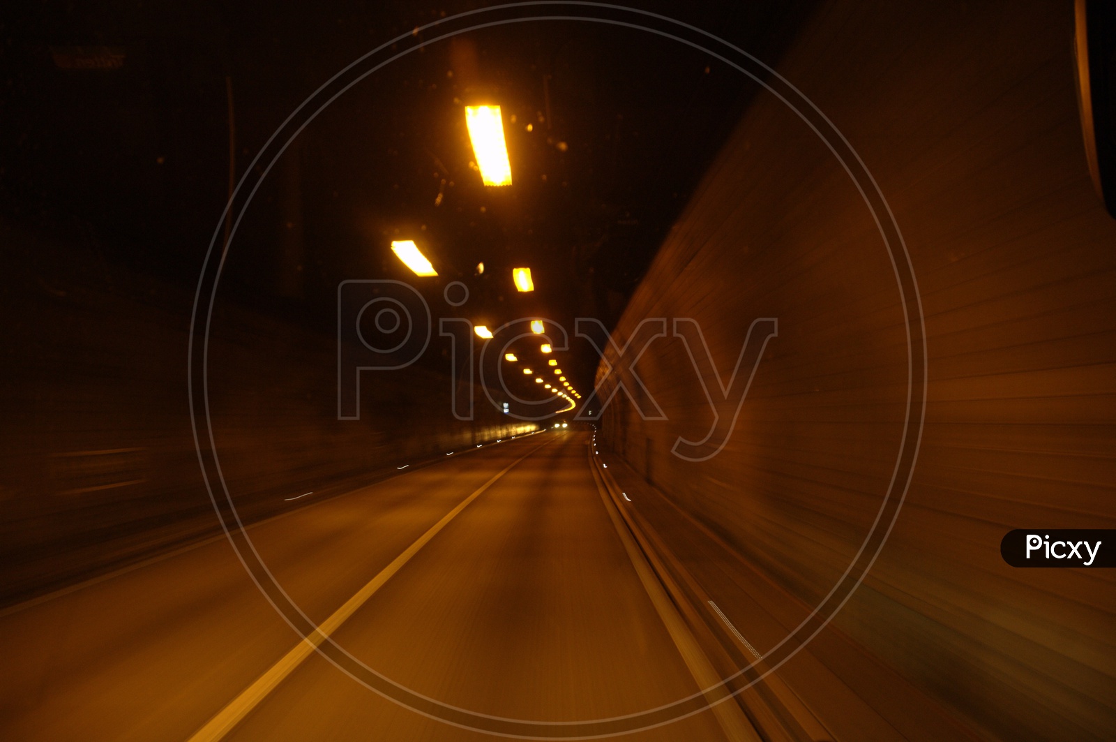 Lights of a Tunnel road
