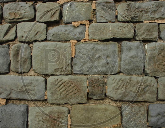 Close up of cement bricks