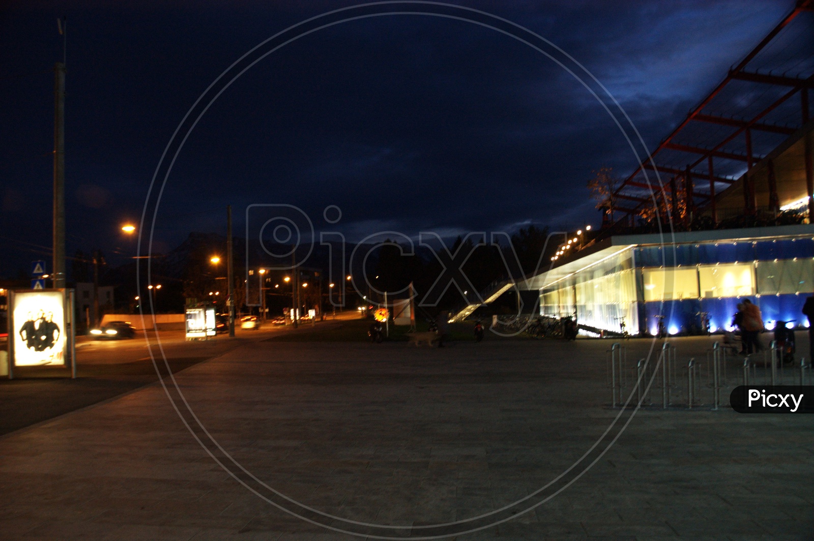 View of Euro Park during night