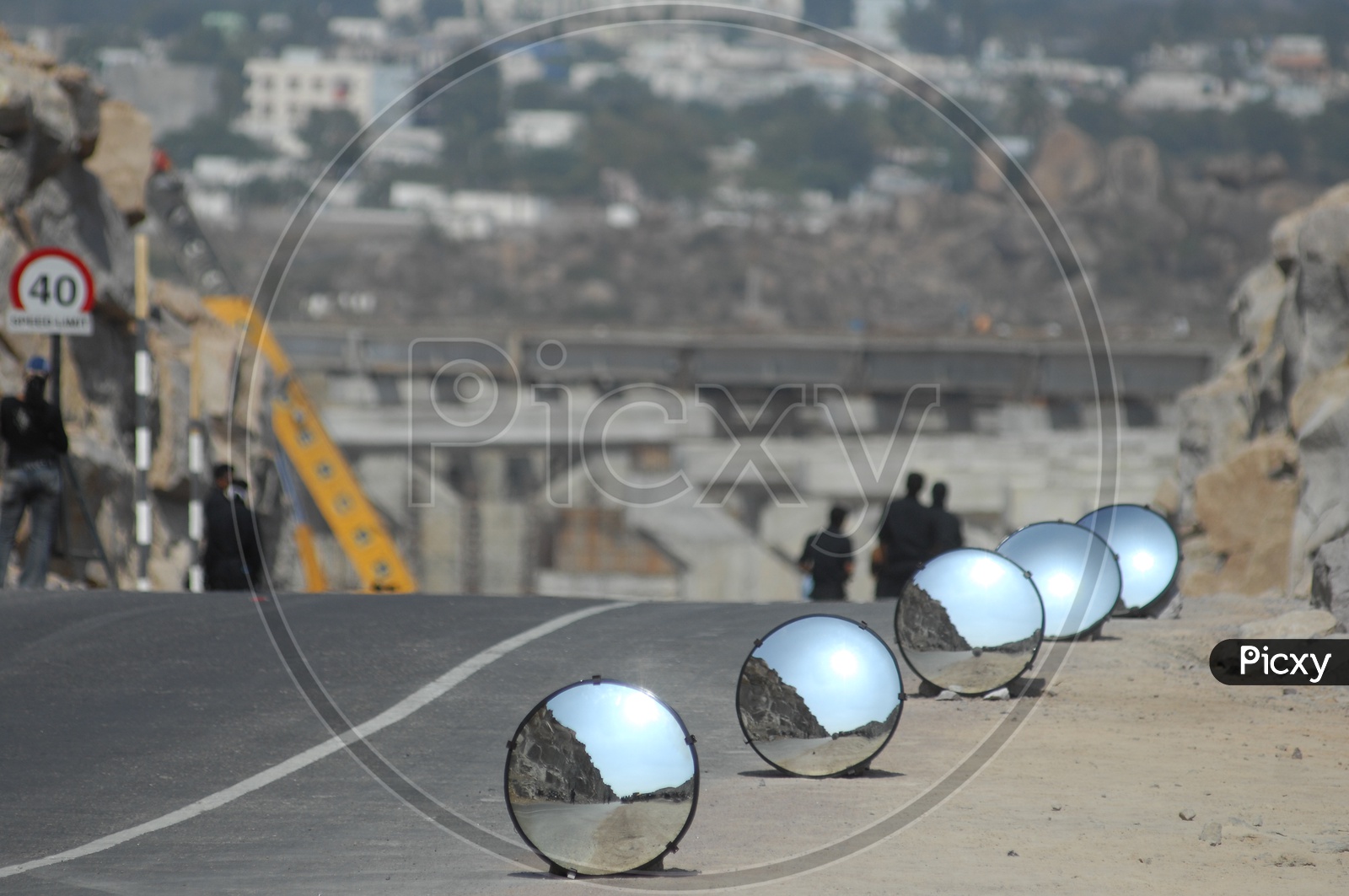 Mirrors Or Reflectors On road