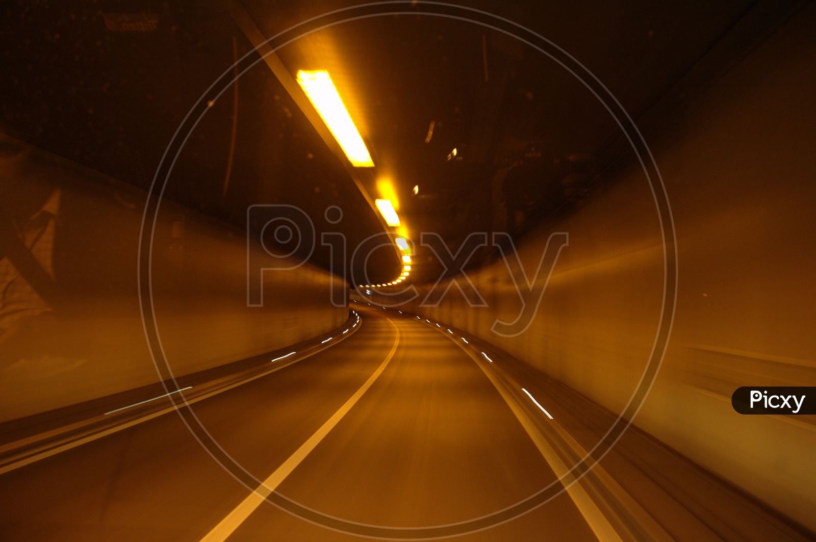 Lights of a Tunnel road