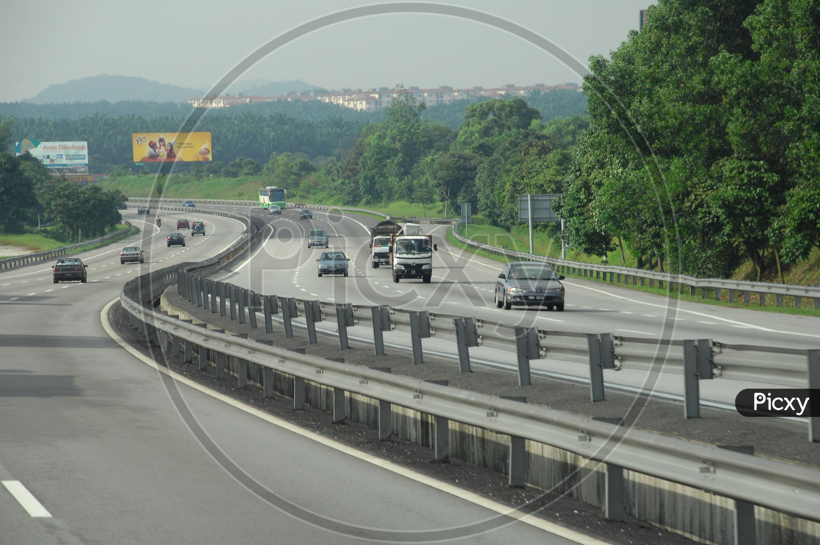 vehicles moving on controlled access highway